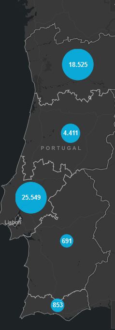 27. Juli, Corona Karte Portugal