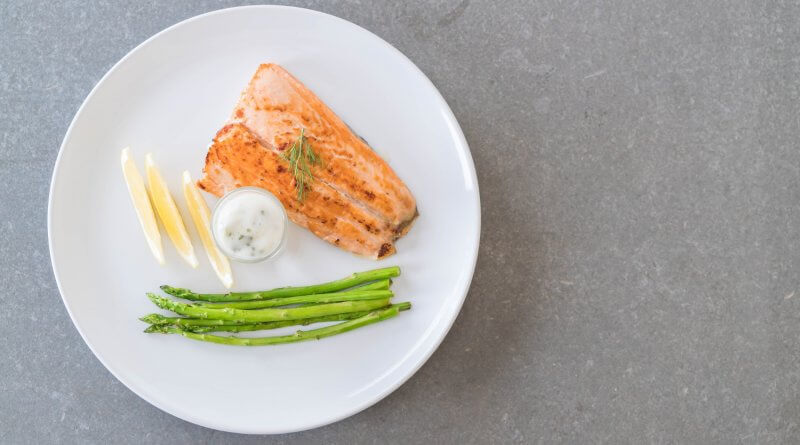 Lachs auf dem Teller